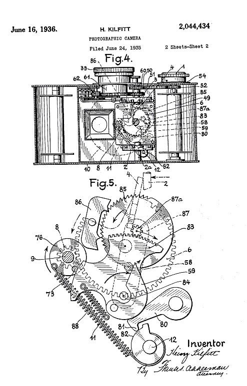 atentschrift einer Robot I Kamera von 1936